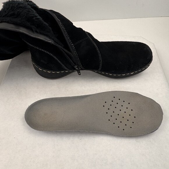 Bare Traps Womens Black Esha Leather Upper Faux Fur Mid Calf Boots Size 9M - Picture 9 of 15